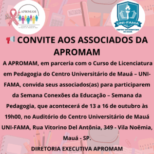 Leia mais sobre o artigo Convite aos associados APROMAM