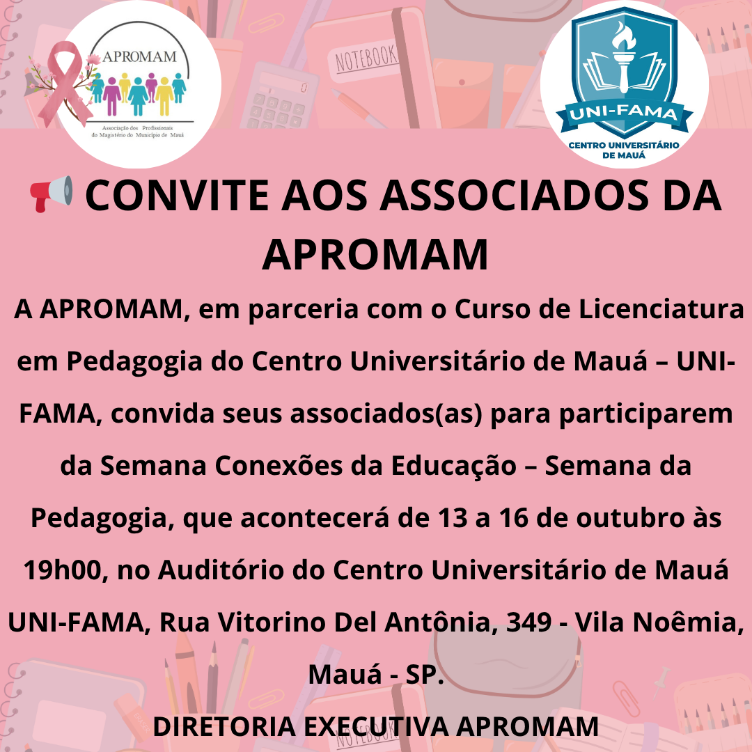 Leia mais sobre o artigo Convite aos associados APROMAM