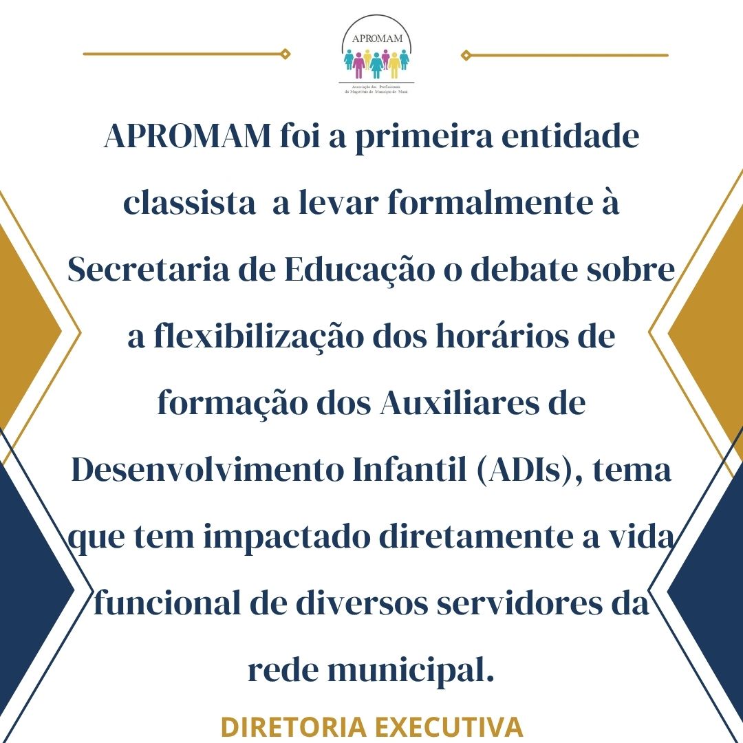 No momento, você está visualizando APROMAM é a primeira entidade a questionar Secretaria de Educação sobre flexibilização dos horários de formação das ADIs