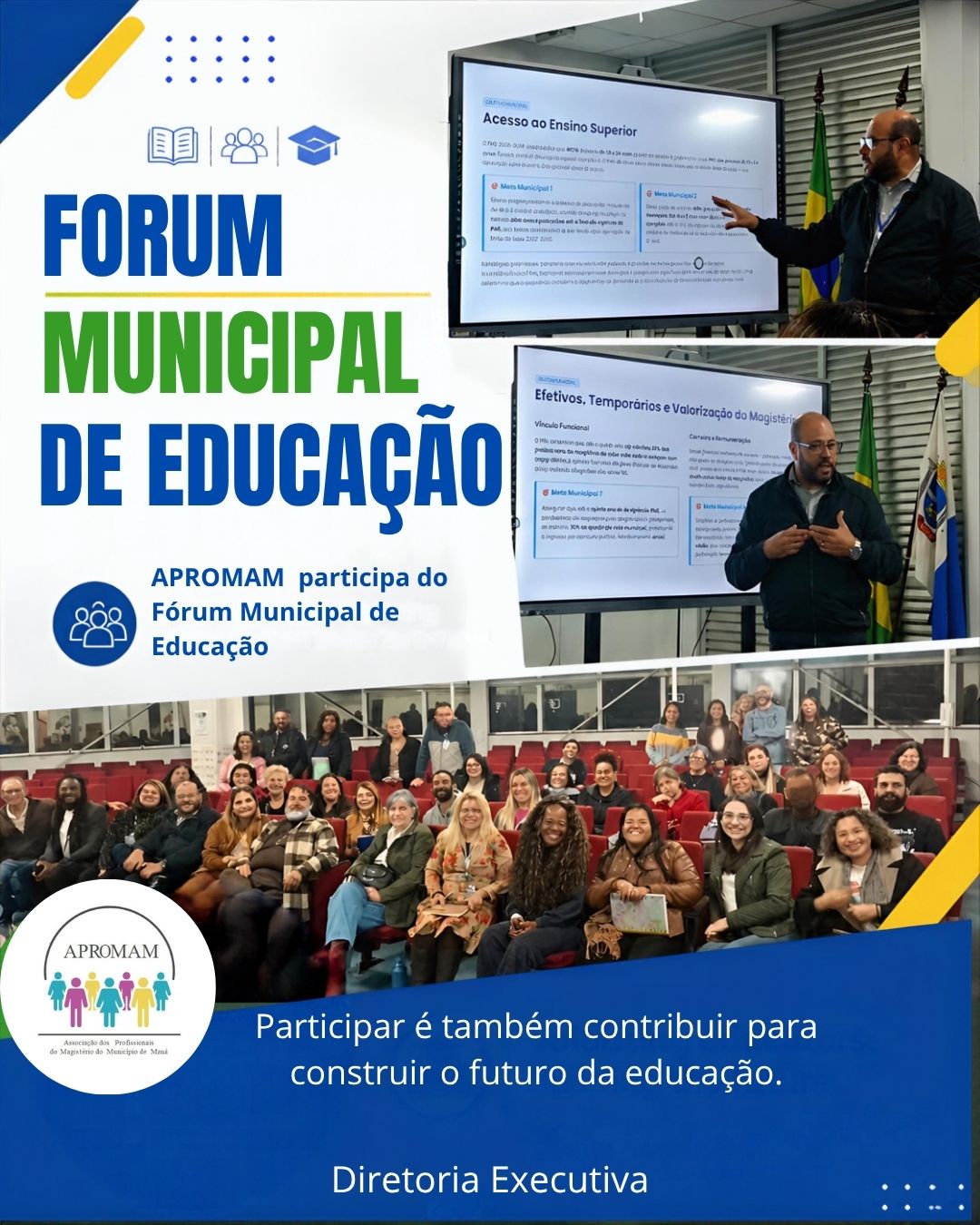 No momento, você está visualizando APROMAM participa do Fórum Municipal de Educação e reforça compromisso com a educação pública