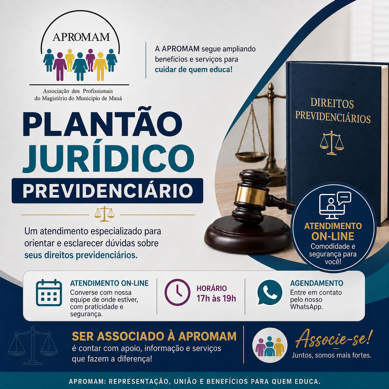 No momento, você está visualizando APROMAM amplia benefícios aos associados com novo Plantão Jurídico Previdenciário