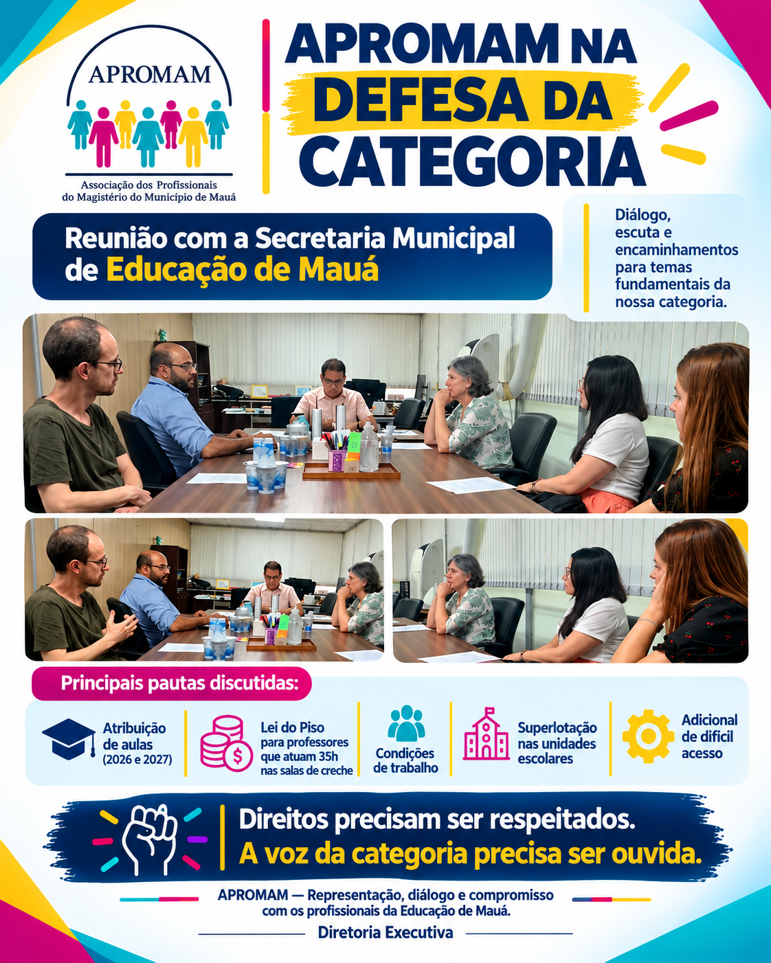 No momento, você está visualizando APROMAM cobra respostas e defende direitos dos Profissionais da Educação de Mauá